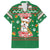 Corgi Dog Lights Corgi Bells Corgi All the Way Family Matching Summer Maxi Dress and Hawaiian Shirt wirh Green Snowflake Pattern Design - Wonder Print Shop