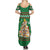 Corgi Dog Lights Corgi Bells Corgi All the Way Family Matching Summer Maxi Dress and Hawaiian Shirt wirh Green Snowflake Pattern Design - Wonder Print Shop
