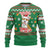 Corgi Dog Lights Corgi Bells Corgi All the Way Ugly Christmas Sweater wirh Green Snowflake Pattern Design - Wonder Print Shop