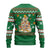Corgi Dog Lights Corgi Bells Corgi All the Way Ugly Christmas Sweater wirh Green Snowflake Pattern Design - Wonder Print Shop