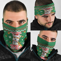 Corgi Dog Lights Corgi Bells Corgi All the Way Neck Gaiter wirh Green Snowflake Pattern Design - Wonder Print Shop