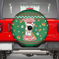 Corgi Dog Lights Corgi Bells Corgi All the Way Spare Tire Cover wirh Green Snowflake Pattern Design - Wonder Print Shop