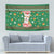 Corgi Dog Lights Corgi Bells Corgi All the Way Tapestry wirh Green Snowflake Pattern Design - Wonder Print Shop