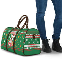 Corgi Dog Lights Corgi Bells Corgi All the Way Travel Bag wirh Green Snowflake Pattern Design - Wonder Print Shop
