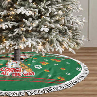 Corgi Dog Lights Corgi Bells Corgi All the Way Tree Skirt wirh Green Snowflake Pattern Design - Wonder Print Shop