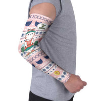 Cat I Do It For Donuts Christmas Arm Sleeves Xmas Holiday Patterns - Wonder Print Shop