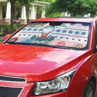 Cat I Do It For Donuts Christmas Auto Sun Shade Xmas Holiday Patterns - Wonder Print Shop