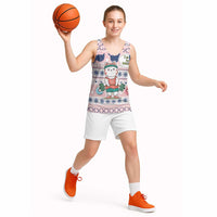 Cat I Do It For Donuts Christmas Basketball Jersey Xmas Holiday Patterns - Wonder Print Shop