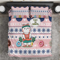 Cat I Do It For Donuts Christmas Bedding Set Xmas Holiday Patterns - Wonder Print Shop