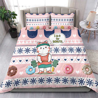 Cat I Do It For Donuts Christmas Bedding Set Xmas Holiday Patterns - Wonder Print Shop
