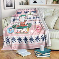 Cat I Do It For Donuts Christmas Blanket Xmas Holiday Patterns - Wonder Print Shop