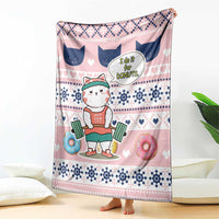 Cat I Do It For Donuts Christmas Blanket Xmas Holiday Patterns - Wonder Print Shop