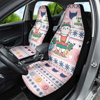 Cat I Do It For Donuts Christmas Car Seat Cover Xmas Holiday Patterns - Wonder Print Shop