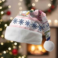 Cat I Do It For Donuts Christmas Santa Hat Xmas Holiday Patterns - Wonder Print Shop