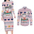 Cat I Do It For Donuts Christmas Couples Matching Long Sleeve Bodycon Dress and Long Sleeve Button Shirt Xmas Holiday Patterns - Wonder Print Shop