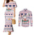 Cat I Do It For Donuts Christmas Couples Matching Mermaid Dress and Long Sleeve Button Shirt Xmas Holiday Patterns - Wonder Print Shop