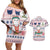 Cat I Do It For Donuts Christmas Couples Matching Off Shoulder Short Dress and Hawaiian Shirt Xmas Holiday Patterns - Wonder Print Shop