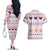 Cat I Do It For Donuts Christmas Couples Matching Off The Shoulder Long Sleeve Dress and Hawaiian Shirt Xmas Holiday Patterns - Wonder Print Shop
