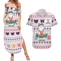 Cat I Do It For Donuts Christmas Couples Matching Summer Maxi Dress and Hawaiian Shirt Xmas Holiday Patterns - Wonder Print Shop