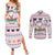 Cat I Do It For Donuts Christmas Couples Matching Summer Maxi Dress and Long Sleeve Button Shirt Xmas Holiday Patterns - Wonder Print Shop