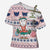 Cat I Do It For Donuts Christmas Cross Shoulder Shirt Xmas Holiday Patterns - Wonder Print Shop