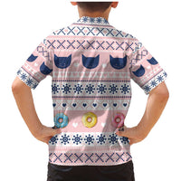 Cat I Do It For Donuts Christmas Family Matching Mermaid Dress and Hawaiian Shirt Xmas Holiday Patterns - Wonder Print Shop