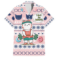 Cat I Do It For Donuts Christmas Family Matching Off The Shoulder Long Sleeve Dress and Hawaiian Shirt Xmas Holiday Patterns - Wonder Print Shop