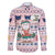 Cat I Do It For Donuts Christmas Family Matching Off The Shoulder Long Sleeve Dress and Hawaiian Shirt Xmas Holiday Patterns - Wonder Print Shop