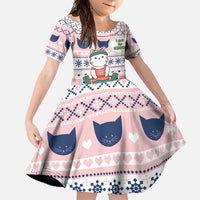 Cat I Do It For Donuts Christmas Family Matching Off Shoulder Maxi Dress and Hawaiian Shirt Xmas Holiday Patterns - Wonder Print Shop