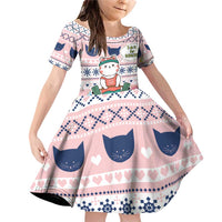 Cat I Do It For Donuts Christmas Family Matching Off Shoulder Short Dress and Hawaiian Shirt Xmas Holiday Patterns - Wonder Print Shop