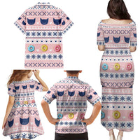 Cat I Do It For Donuts Christmas Family Matching Puletasi and Hawaiian Shirt Xmas Holiday Patterns - Wonder Print Shop
