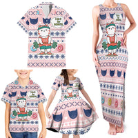 Cat I Do It For Donuts Christmas Family Matching Tank Maxi Dress and Hawaiian Shirt Xmas Holiday Patterns - Wonder Print Shop