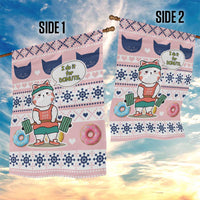 Cat I Do It For Donuts Christmas Garden Flag Xmas Holiday Patterns - Wonder Print Shop