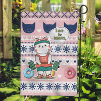 Cat I Do It For Donuts Christmas Garden Flag Xmas Holiday Patterns - Wonder Print Shop