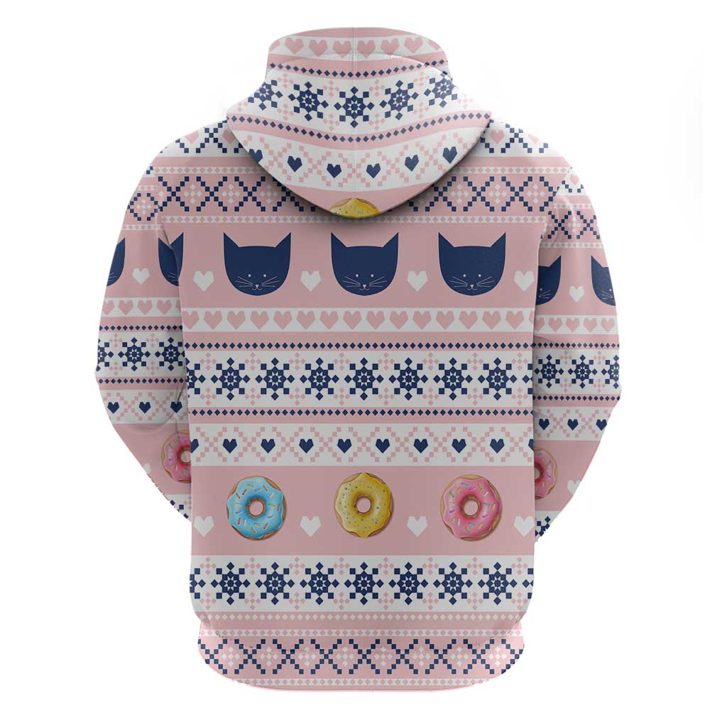 Cat I Do It For Donuts Christmas Hoodie Xmas Holiday Patterns - Wonder Print Shop