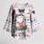Cat I Do It For Donuts Christmas Kimono Sleeve Blouse Xmas Holiday Patterns - Wonder Print Shop