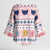 Cat I Do It For Donuts Christmas Kimono Sleeve Blouse Xmas Holiday Patterns - Wonder Print Shop