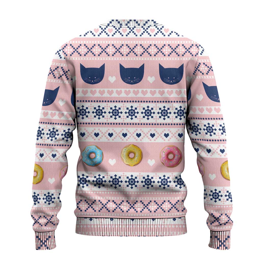 Cat I Do It For Donuts Christmas Ugly Christmas Sweater Xmas Holiday Patterns - Wonder Print Shop