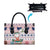 Cat I Do It For Donuts Christmas Leather Bag Xmas Holiday Patterns - Wonder Print Shop