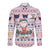 Cat I Do It For Donuts Christmas Long Sleeve Button Shirt Xmas Holiday Patterns - Wonder Print Shop