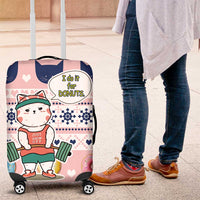 Cat I Do It For Donuts Christmas Luggage Cover Xmas Holiday Patterns - Wonder Print Shop