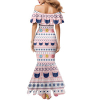 Cat I Do It For Donuts Christmas Mermaid Dress Xmas Holiday Patterns - Wonder Print Shop