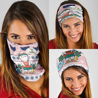 Cat I Do It For Donuts Christmas Neck Gaiter Xmas Holiday Patterns - Wonder Print Shop