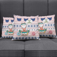 Cat I Do It For Donuts Christmas Pillow Cover Xmas Holiday Patterns - Wonder Print Shop