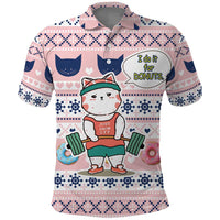 Cat I Do It For Donuts Christmas Polo Shirt Xmas Holiday Patterns - Wonder Print Shop