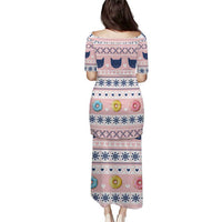 Cat I Do It For Donuts Christmas Puletasi Xmas Holiday Patterns - Wonder Print Shop