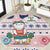 Cat I Do It For Donuts Christmas Round Carpet Xmas Holiday Patterns - Wonder Print Shop