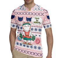 Cat I Do It For Donuts Christmas Rugby Jersey Xmas Holiday Patterns - Wonder Print Shop