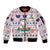 Cat I Do It For Donuts Christmas Sleeve Zip Bomber Jacket Xmas Holiday Patterns - Wonder Print Shop