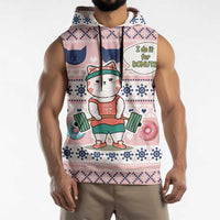 Cat I Do It For Donuts Christmas Sleeveless Hoodie Xmas Holiday Patterns - Wonder Print Shop